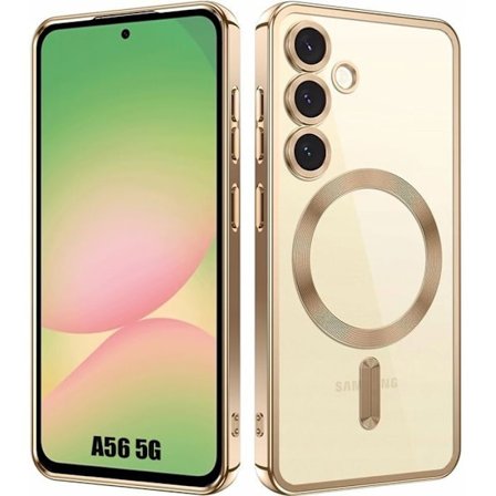 Beskyttelsescover - BOOLING - til Samsung Galaxy A56 5G - Guld - Magnetisk Ring - Kradsikker