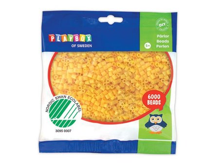 PLAYBOX Rörpärlor gul 6000/fp - Lyreco - Skola och förskola - Hobbymaterial - Nabbipärlor - Rörpärlor