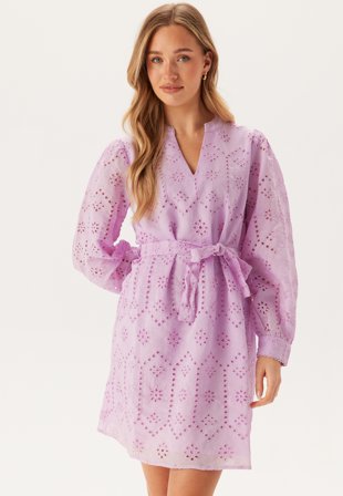 VILA - Visine L/S Short Dress - Winsome Orchid - Kläder - - Bubbleroom