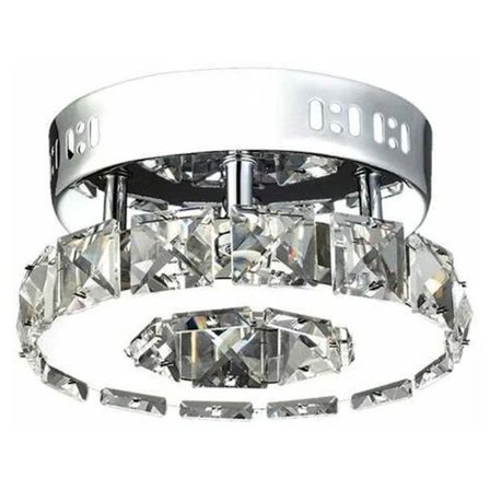 Rund krystall taklampe lysekrone taklampe for inngang, stue, soverom og spisestue (hvit) - Hvit