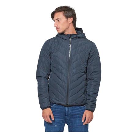 Emporio Armani, Coats Blauw, Heren, Maat:S