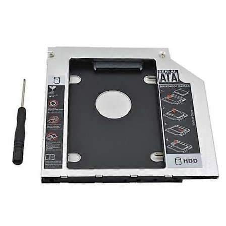 Universell 9,5 mm 2,5'' SATA Till SATA 2:a HDD SSD Hårddisk Caddy Adapter Fack Kit Hölje Optisk Drivfack för Laptop CD DVD ROM Superdri
