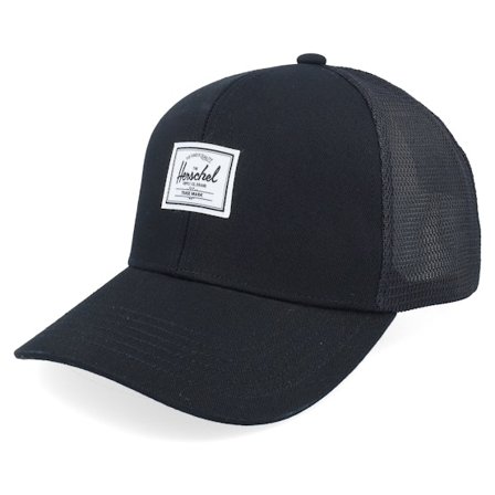 Herschel - Zwart trucker Cap - Whaler Cotton Mesh Cap Black Trucker @ Hatstore