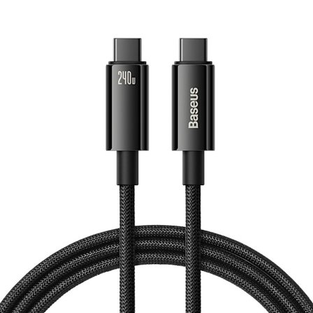 Baseus Tungsten Gold cable USB-C - USB-C 240W, 2m - Black