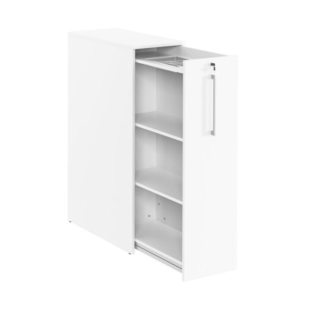 DENORD DESIGN 3xA4 sidoskåp höger vit - Lyreco - Kontorsmöbler och inredning - Skåp och hyllor - Förvaringsskåp