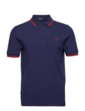 Twin Tipped Fp Shirt Polos Short-sleeved Blå Fred Perry