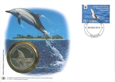 WWF Møntbrev - Stribet delfin