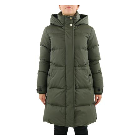 Woolrich, Padded Longline Coat Groen, Dames, Maat:S,Polyamide