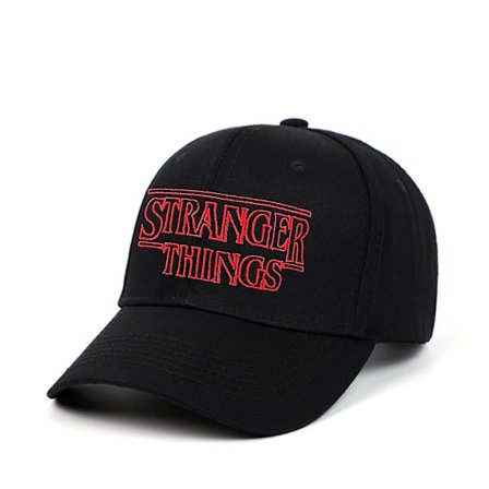 Stranger Things Baseball Cap Stranger Things Monogram Broderte Utendørs Sports Visir - farge: svart