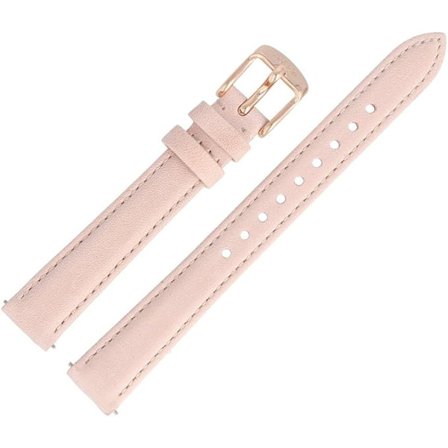 Nahkainen kellon ranneke - Pinkki - 14 mm