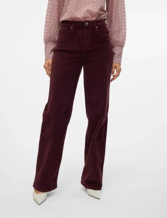 Vero Moda Vmtessa Hr Wide Corduroy Pants Ga Noos - Purple - 25 x 30