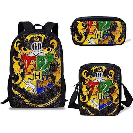 Harry Potter Primary And Secondary School Theme School Bag 3-piece Set Computer Bag Messenger Bag Pencil Case