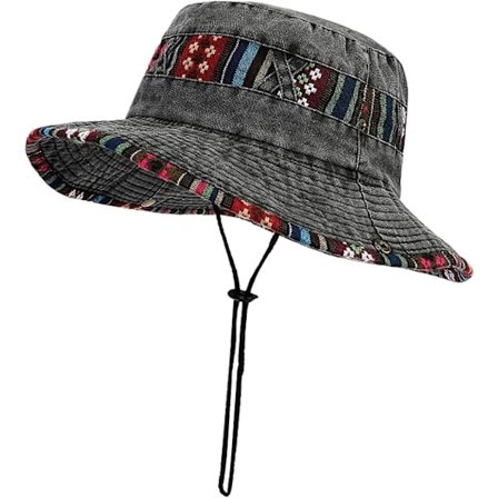 Solhattar för män UV-skydd Sommar Strandhatt Bomull Boonie Hatt Safari Hatt Bred Brätte Vikbar Fiske Trädgård Vandring Hatt