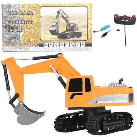 1 24 RC Insinööriauto Kauko-ohjattava Kaivinkone Metallinen Leluauto Lasten Lahja