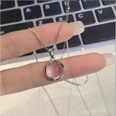 Muoti 925 Sterling hopea Pyöreä Zirkoni Kaulakoru Minimalistinen Tyyli Charm Choker Riipus Juhlalahja Naisten Hienoille Koruille