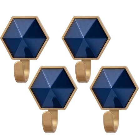 4 KPL Seinäkoukut Pyyhekoukku SININEN