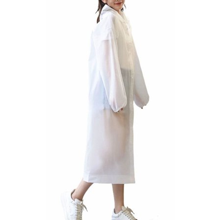 Regnrock (2-pack) - Återanvändbar EVA-regnponcho - Vit KLB