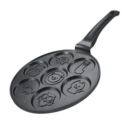 Stekpanna för crêpes och galetter - HERZBERG - HGCP267ANL - 26 cm - Marmorbeläggning - 7 djurmönster