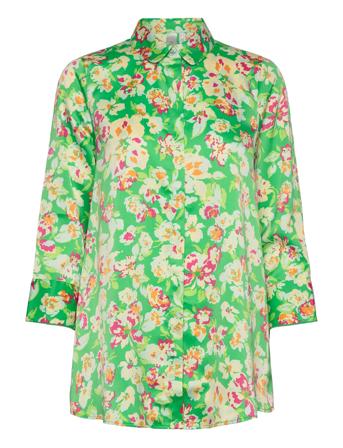 Yasuria 3/4 Shirt S. Langermet Skjorte Grønn YAS*Betinget Tilbud