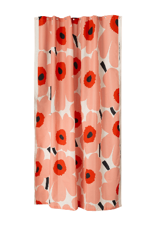 Marimekko Unikko Shower Curtain 180x200 Badrumstillbehör Unisex Röd