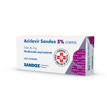 Aciclovir Sandoz Crema Derm 3g 5%