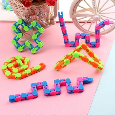 DIY Skøre Spor Slange Puslespil Fidget Legetøj Snap Klik Puslespil Figet Nyt Sensorisk ADHD Overraskelsesgave