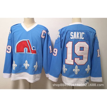 Kirjailtu jääkiekkopaita – Vintage-tyylinen urheilupaita*XL/52*Quebec 19-1 SAKIC
