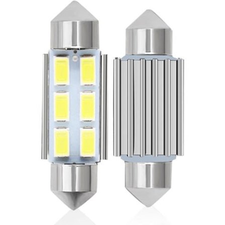 4 st C5w LED 36mm 5630 SMD 6 LED Lampa Kupollampa Festong C5w LED DC 12V Vit Bil/NC/