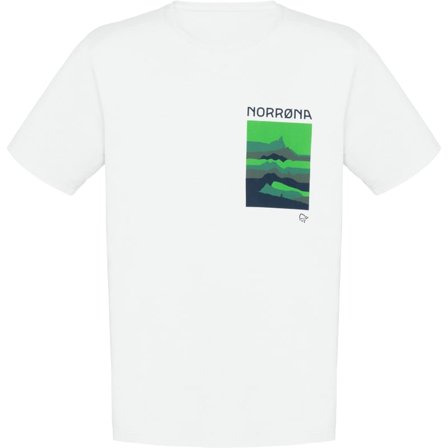 Norrøna Men's /29 Cotton Mountains T-shirt Men short-sleeved sweaters White M