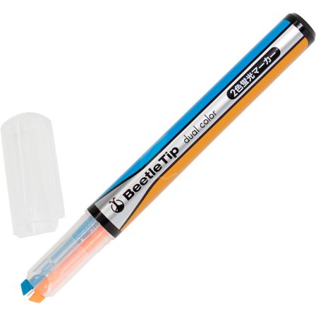 Kokuyo Markeerstift tweekleurig Oranje/Blauw