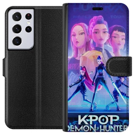 Kompatibelt Plånboksfodral till Samsung Samsung Galaxy S21 Ultra 5G Trendiga KPop Demon Hunters docka figur