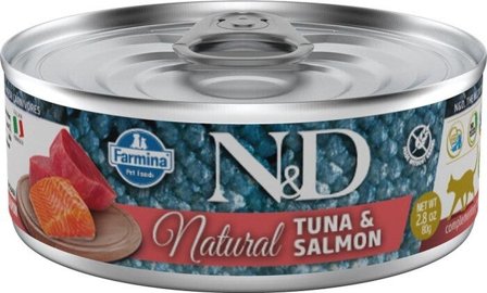 Farmina Natural & Delicious Natural Tonno & Salmone Per Gatti 70g