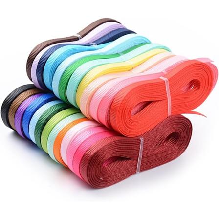 125m Grosgrainband, 25 Färger, 6mm Bred Dekorativt Band för Bröllop och Julhantverk