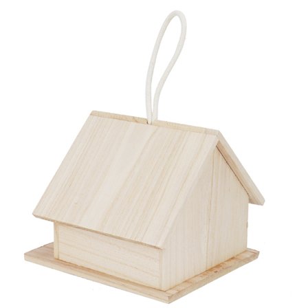 Fuglekasse Holdbar Hengende Furu Fuglerede for Fugler Fôringstasjon Hvilested (Grønn)