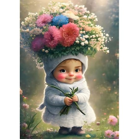 Timanttimaalauspakkaukset 30x40cm aikuisille, Timanttitaidepakkaukset Kukka