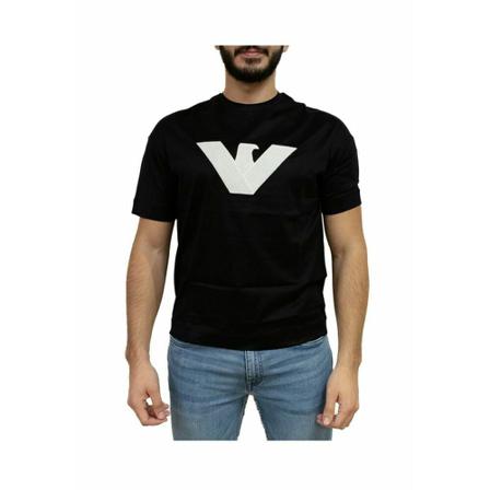 Emporio Armani, T-Shirts Zwart, Heren, Maat:S