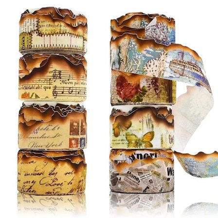 8 ruller Vintage Tapes Washi Tapes Scrapbook Tapes