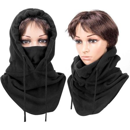 Svart, multifunksjonell luemaske for vinter, kaldt vær, utendørs ski, motorsykkel, fjellcamping, fotturer Balaclava Balaclava,