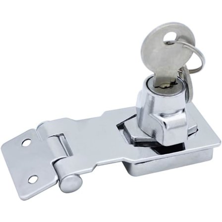 Metal låsehasp 77mm dørbolt lås spænde med hængelås og K