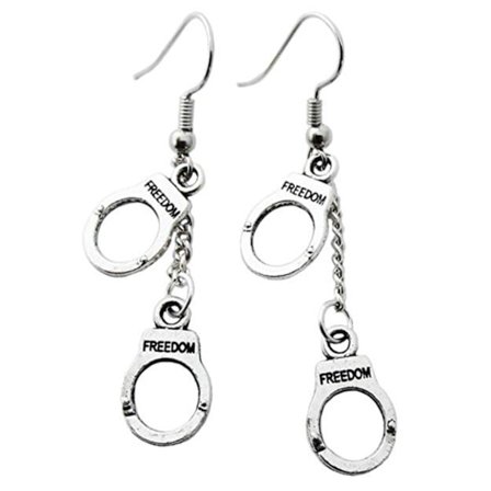 Earrings - Handcuffs - Freedom - Chain
