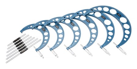 Dasqua 509499 Mikrometersett 150-300 mm, 6 deler, Måleinstrumenter