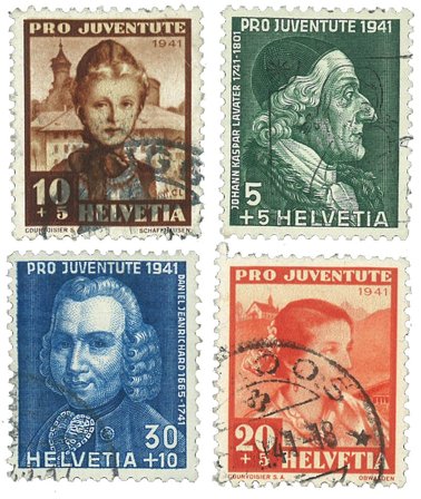 Schweiz 1941 - MICHEL 399/402 - Stemplet