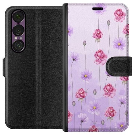 Yhteensopiva Lompakkokotelo Sony Xperia 1 VII Petal Reverie Lilac Mist