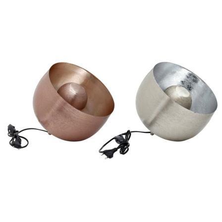 Bordslampa Dkd Home Decor Silvrig Gyllene Aluminium (28 X 28 X 2