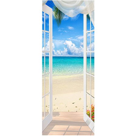 3D Dør Mural Dørklistermærke Aftagelig Selvklæbende Papir Dørkunst