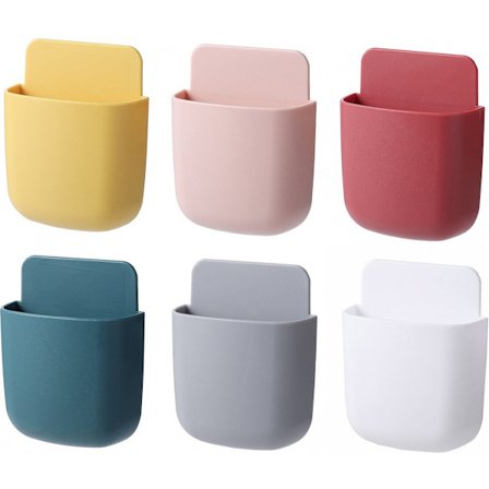 Fjernbetjeningsholder, Fjernbetjeningsholder Telefon Vægholder 2,5x8x11,5cm Sæt 6 Fjernbetjeningsholder Holder til Fjernbetjening til Vægmontering