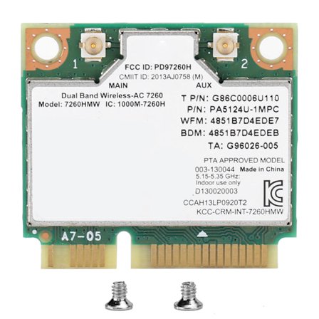 7260HMW Trådløst Netværkskort 802.11AC 2.4GHz 5GHz Bluetooth 4.0 Mini PCIE Kort