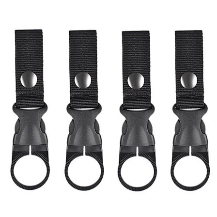 4 stycken hängande flaskhållare, karbinhake, bärbar vattenflaska