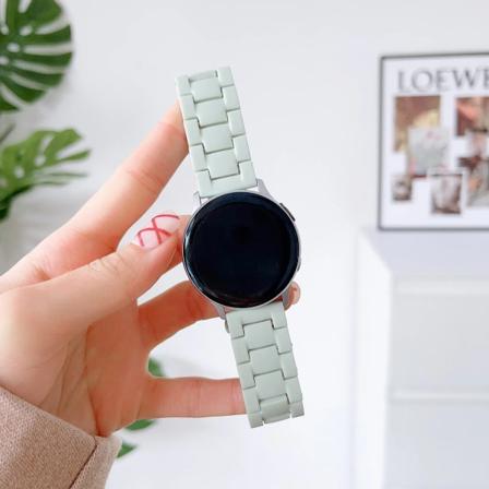 20 mm 22 mm rem för Samsung Galaxy Watch 5 Pro 40 mm 44 mm 45 mm aktiv 2 växlar S3 Akrylband för Huawei GT/2/3/ Pro armband Light green Galaxy Watch 4