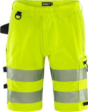 Arbetskläder Fristads Herr Varselshorts Green stretch 2648 GSTP, klass 2, Varsel Gul
